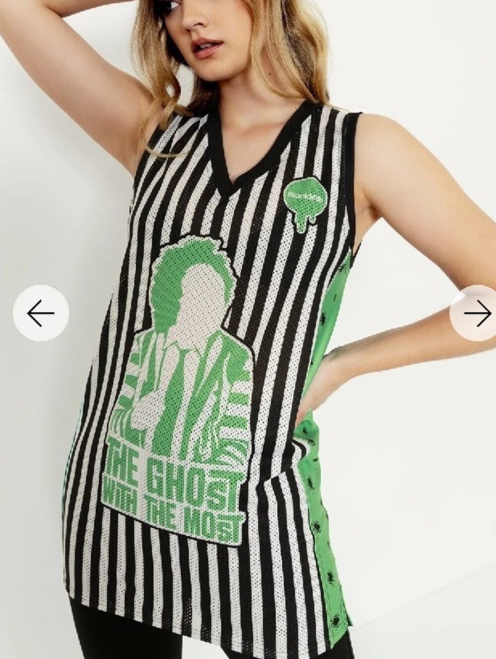 NWT Blackmilk Beetlejuice Sandworm Halloween Basketball Shooter Jersey Top Small